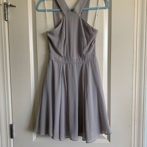 lulus grey mini semi-formal dress